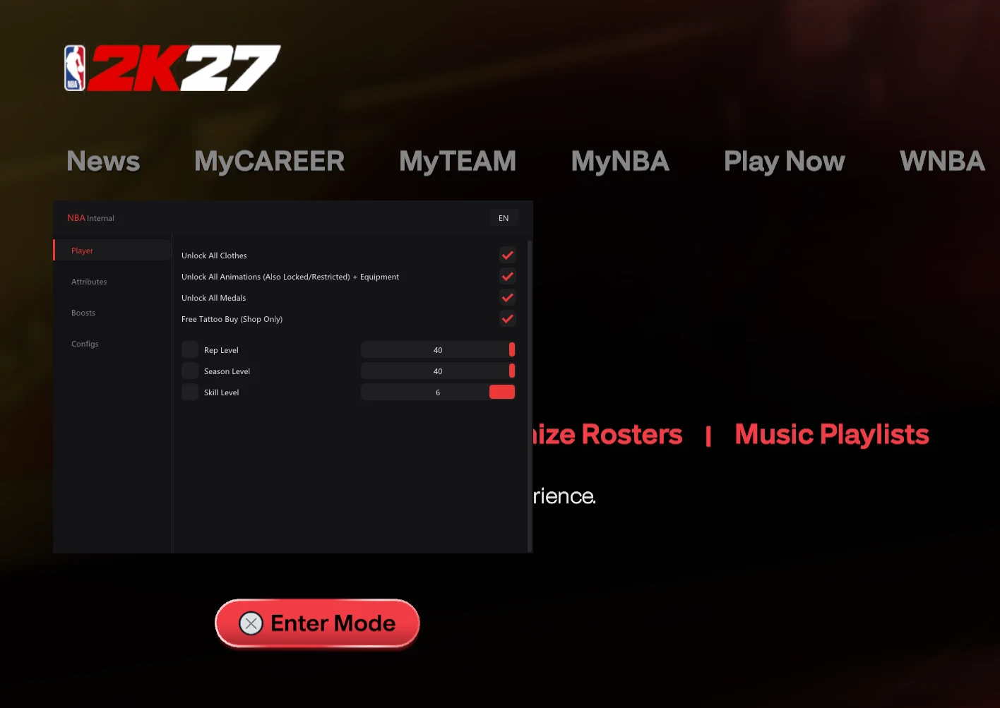 FIFA 27 cheat configs menu