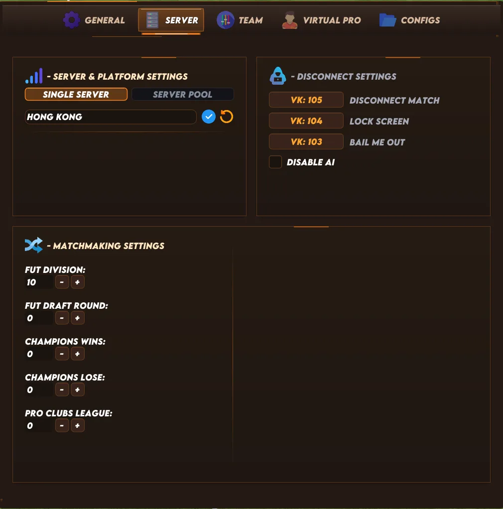 Fc 27 Premium Server Menu